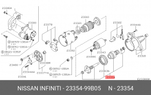 Привод с механизмом свободного хода, стартер 23354-99B05 NISSAN