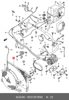 Конденсатор, кондиционер 95310-57B50 SUZUKI
