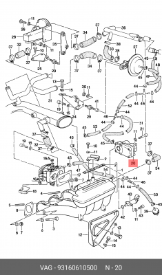 Регулятор обогащения при прогреве 93160610500 PORSCHE