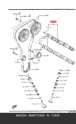 Распредвал B6KP12420 MAZDA