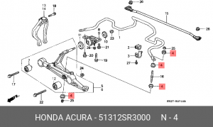 Подвеска, стабилизатор 51312-SR3-000 HONDA