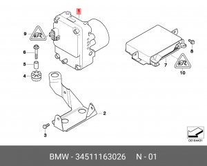 Гидроагрегат, тормозная система 34 51 1 163 026 BMW