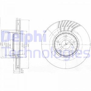 Тормозной диск BG9012 DELPHI