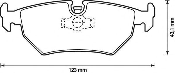 Комплект тормозных колодок, диско 571395B BENDIX JURID