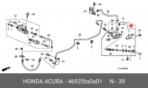 Цилиндр сцепления главный 46925TA0A01 HONDA
