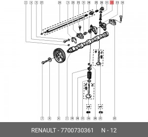 Деталь 7700730361 RENAULT