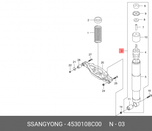 Амортизатор подвески 4530108C00 SSANG YONG