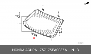 Эмблема 75717SEA003ZA HONDA
