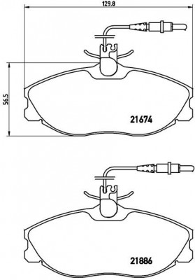 Комплект тормозных колодок, диско P61057 BREMBO