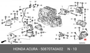 Опора коробки передач 50870TA0A02 HONDA