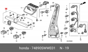 Деталь 74890SWWE01 HONDA