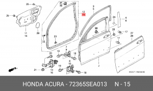 Деталь 72365SEA013 HONDA