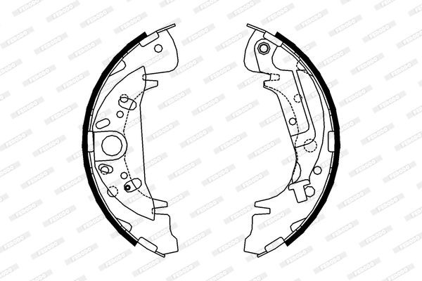 Комплект тормозных колодок FSB608 FERODO