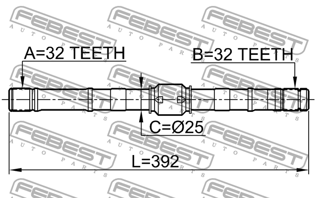 ШРУС 0212-SR20LH FEBEST