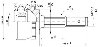 ШРУС NI13A42 HDK