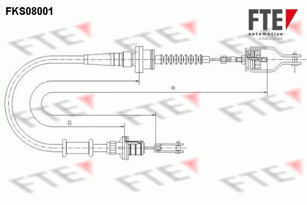 Трос, управление сцеплением FKS08001 FTE