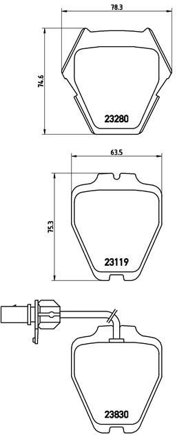Комплект тормозных колодок, диско P85067 BREMBO