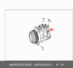 Компрессор кондиционера A0022303411 MERCEDES BENZ