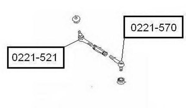 Наконечник рулевой тяги 0221-521 ASVA