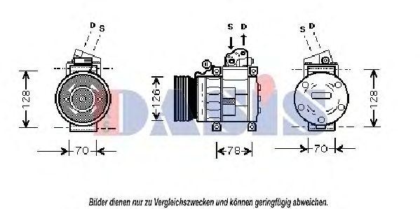 Компрессор, кондиционер 850868N AKS DASIS