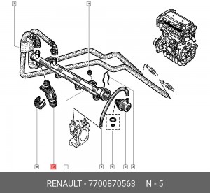 Клапанная форсунка 7700870563 RENAULT