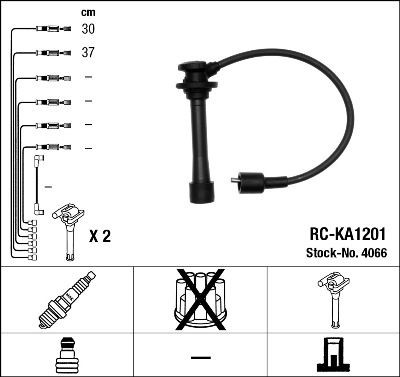 Ккомплект проводов зажигания 4066 NGK NTK