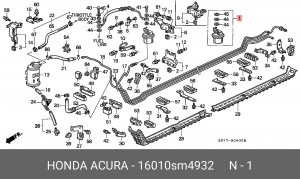 Топливный фильтр 16010SM4932 HONDA