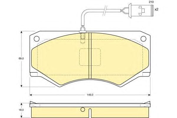 Комплект тормозных колодок, диско 6112489 GIRLING