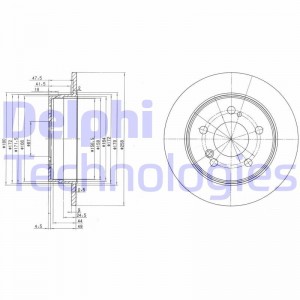 Тормозной диск BG2291 DELPHI