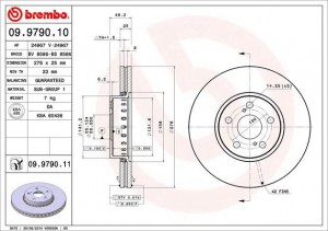 Тормозной диск 09.9790.10 BREMBO