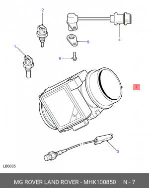 Расходомер воздуха MHK100850 MG ROVER LAND ROVER