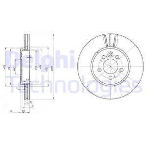 Тормозной диск BG3503 DELPHI