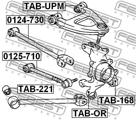 Сайлентблок TAB168 FEBEST