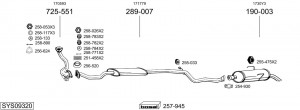 Выпускной трубопровод 887161 BOSAL