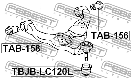 Пыльник шаровой опоры TBJB-LC120L FEBEST