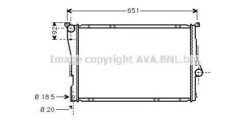 Радиатор охлаждения ДВС BW2209 AVA