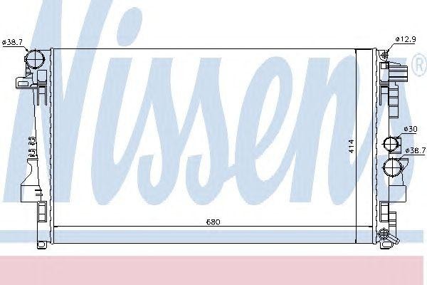 Радиатор, охлаждение двигател 62572 NISSENS