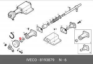 Уплотняющее кольцо, ступенчатая коробка передач 8193879 IVECO