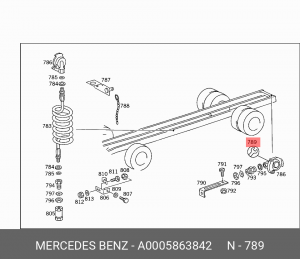 Колодки тормозные дисковые A 000 586 38 42 MERCEDES BENZ