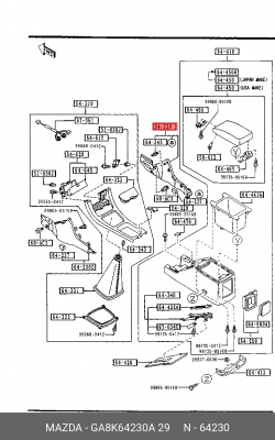Заглушка блока цилиндров GA8K64230A29 MAZDA