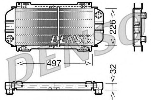 Радиатор, охлаждение двигател DRM10033 DENSO