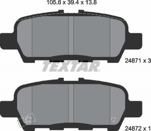 Колодки тормозные дисковые 2487101 TEXTAR