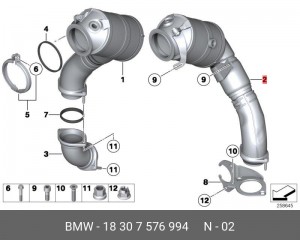 Катализатор 18 30 7 576 994 BMW