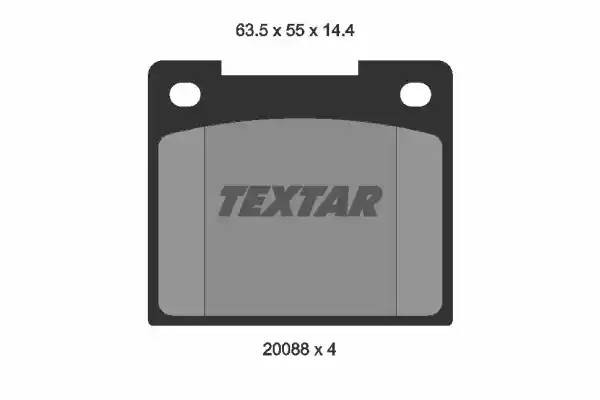 Комплект тормозных колодок, диско 2008802 TEXTAR