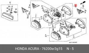 Наружное зеркало 76200SR3G15 HONDA