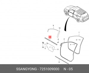 Деталь 7251009000 SSANG YONG
