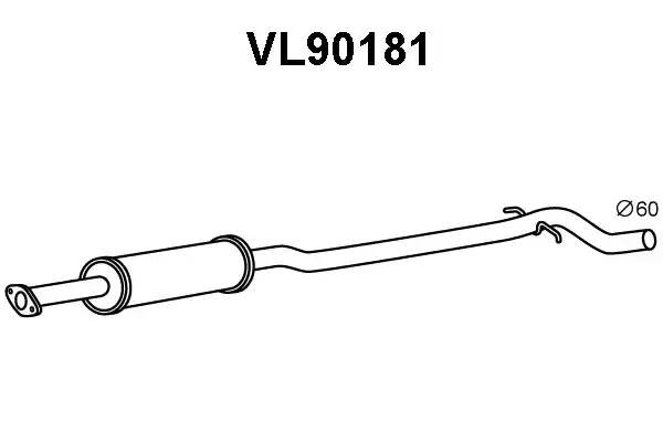Средний глушитель выхлопных газов VL90181 VENEPORTE