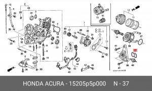 Прокладка, выпускной трубопровод 15205P5P000 HONDA