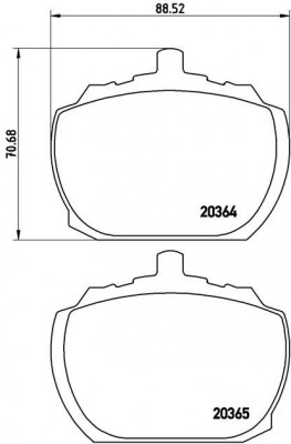 Комплект тормозных колодок, диско P24004 BREMBO
