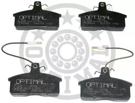Комплект тормозных колодок, диско 9798 OPTIMAL